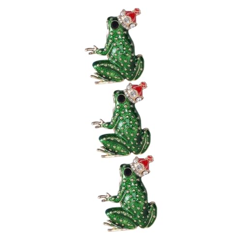 BESPORTBLE 3 Stück Frosch Brosche Cartoon Emaille Anstecknadel Dekorative Brosche für Kleidung Langlebige Frosch Anstecknadel Legierung für Taschen Schals Outfits von BESPORTBLE