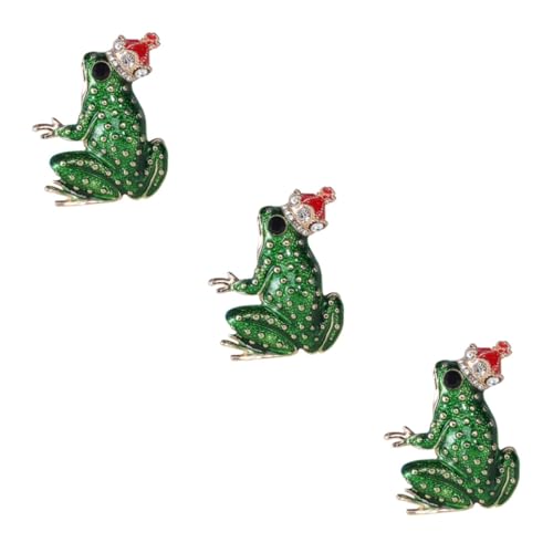 BESPORTBLE 3 Stück Frosch Brosche Legierung Süßes Tier Anstecknadel für Kleidung Emaille Dekoration für Schals Taschen von BESPORTBLE