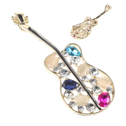 BESPORTBLE 3 Stück Gitarrenbrosche Musikinstrumente Brosche Broschennadel Anstecknadel für Musikinstrumente Musik-Schmuck-Brosche Instrumentenschmuck Musikbrosche Legierung von BESPORTBLE