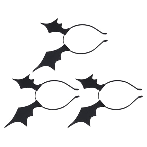 BESPORTBLE 3 Stück Halloween Haarreifen mit Fledermausflügeln Einzigartige und Anpassbare Kopfbedeckung für Erwachsene Halloween Accessoires für Partys und Kostüme von BESPORTBLE