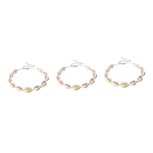 BESPORTBLE 3 Stück Handgefertigte Damen Muschel Choker Halskette Weiß Strandstil Leicht Elegant Sommer Schmuck für Party Urlaub Strand BESPORTBLE 3 Stück Handgefertigte Damen Muschel Choker Halskette Weiß Strandstil Leicht Elegant Sommer Schmuck für Party Urlaub Strand von BESPORTBLE