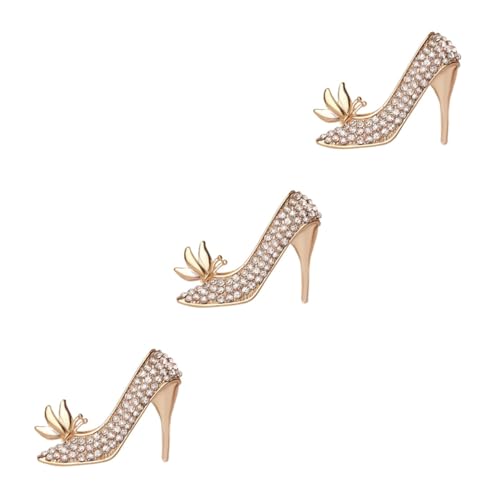 BESPORTBLE 3 Stück Hochwertige High Heel Brosche für Frauen Schmuckanstecknadel mit Funkelnden Strasssteinen für Hochzeiten Partys Besondere Anlässe Perfektes Accessoire von BESPORTBLE