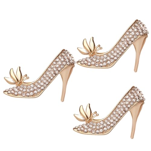 BESPORTBLE 3 Stück Hochzeitsanstecker Brosche für Frauen Funkelnde High Heel Anstecknadel für Kleider Schals Festliche Anlässe Elegantes Modeaccessoire für Partys Besondere Anlässe von BESPORTBLE