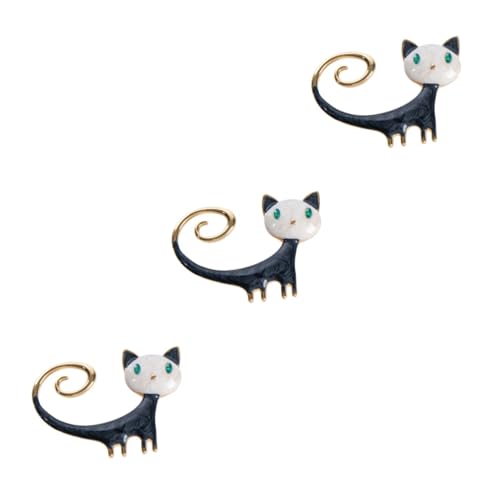 BESPORTBLE 3 Stück Katzenbrosche Kreative Anstecknadel für Damen für Pullover Kleider Schals Accessoire für Hochzeiten Partys von BESPORTBLE