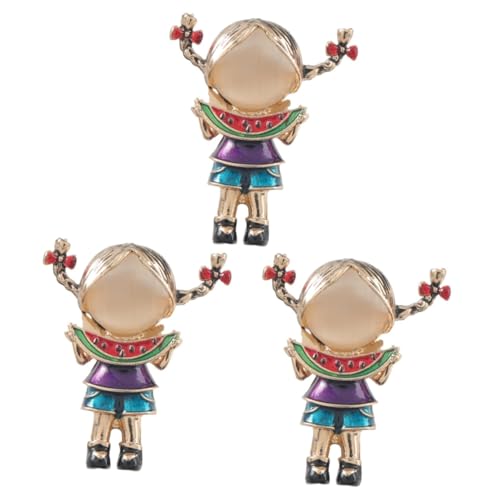 BESPORTBLE 3 Stück Kleine Mädchenbrosche Für Frauen Anstecknadel Kleine Anstecknadel Lustige Anstecknadel Obstbrosche Anstecknadeln Wassermelonen Charms Anstecknadeln Süße Emaille von BESPORTBLE