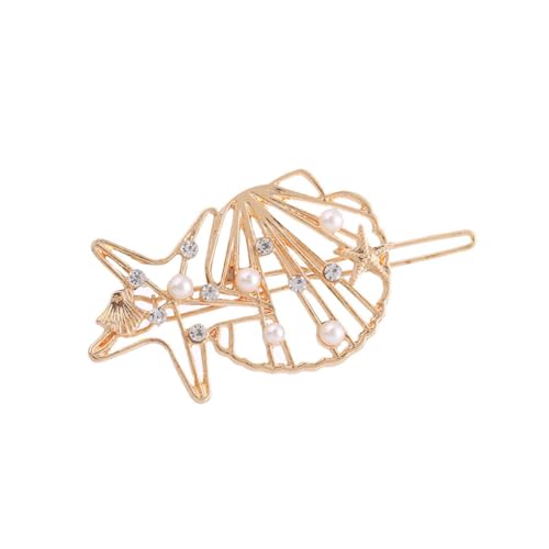 BESPORTBLE 3stücke Haarnadeln Mit Strass Und Muschel-haarspange Hollow Legierung Perle Inlay Für Frauen Und Damen Party Hochzeit Alltag von BESPORTBLE