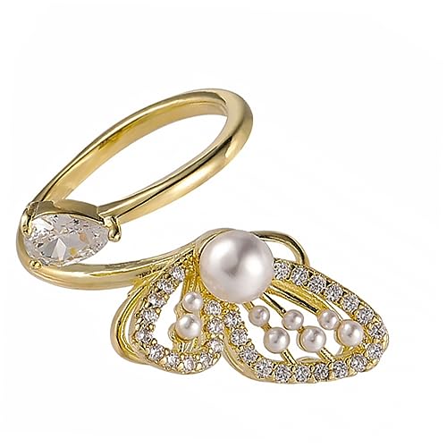 BESPORTBLE 3 Stück Perlenring Eleganter Fingerring Stilvoller Ring Modischer Fingerring Verstellbarer Öffnungsring Knöchel Ring Fingerdekor Dekorativer Fingerring Trendiger von BESPORTBLE