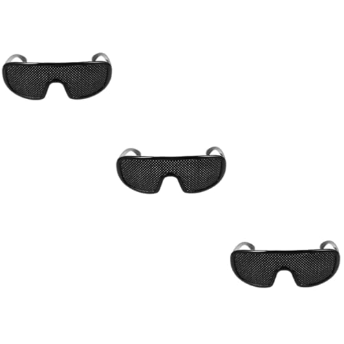 BESPORTBLE 3 Stück Pinhole Brille für Frauen und Männer Leichte Kunststoff Lochbrille zur Sehschärfenverbesserung Tragbar Komfortabel für Lesen Tv und Augentraining Effektive Visuelle von BESPORTBLE