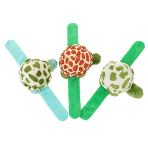 BESPORTBLE 3 Stück Plüsch Schildkröten Schnapparmband Weiches Kuscheltier Schnapparmband mit Langlebigem Flexiblem Material Angenehm Tragbar als Partydeko und von BESPORTBLE