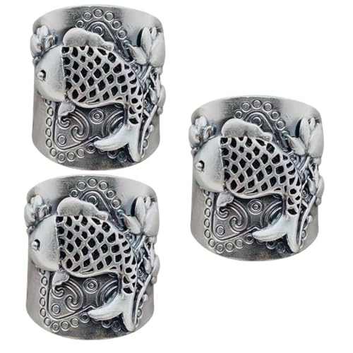 BESPORTBLE 3 Stück Retro Lotus Finger Ring für Frauen Verstellbarer Ring Hochwertigem Eleganter Schmuck für Besondere Anlässe Hochwertige Verarbeitung Leicht Angenehm von BESPORTBLE