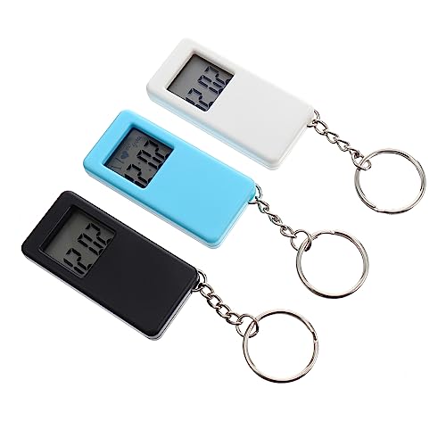 BESPORTBLE 3stücke Digitaluhr Als Schlüsselanhänger Für Tragbare Taschenuhr Mit Genauer Zeitanzeige Für Schüler Leicht Und Praktisch An Gürtel Oder Rucksack Befestigt von BESPORTBLE