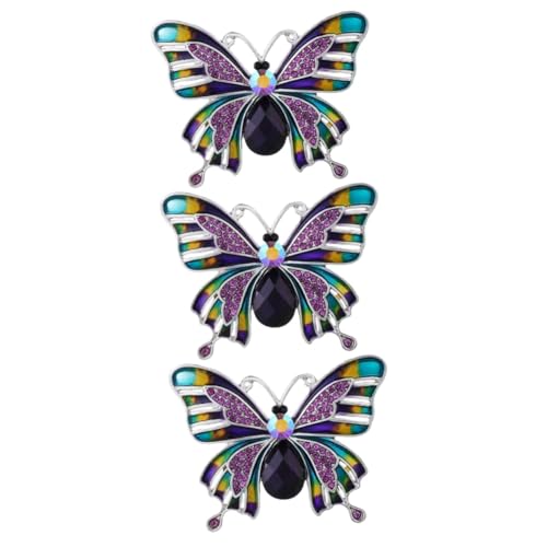 BESPORTBLE 3 Stück Schmetterlingsbrosche für Frauen Anstecknadel Hochwertigem Legierungsmaterial für Kleidung Taschen Besondere Anlässe Perfektes für Geburtstage von BESPORTBLE
