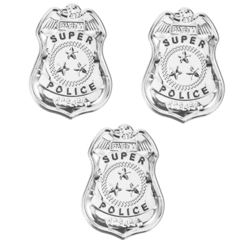 BESPORTBLE 3 Stück - Schmuck Für Männer Dekoratives Abzeichen Rucksack-stifte Abzeichen Für Männer Kostümschmuck Polizeibrosche Metall von BESPORTBLE