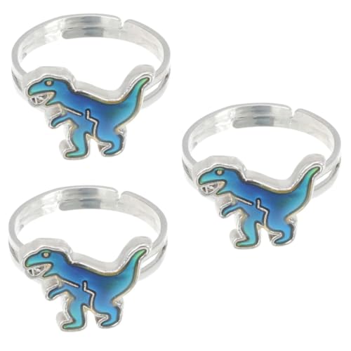 BESPORTBLE 3 Stück Stimmungsring für Verstellbarer Farbwechselring für Lustiger Design Perfektes für Partys Geburtstage Feiertage Einzigartiger Schmuck für Junge von BESPORTBLE