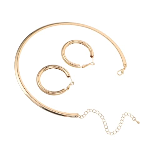 BESPORTBLE 3stücke Runde Damen-ohrringe Im Boho-stil Creolen-halskette-set Minimalistische Kreis-ohrringe Tropfen- Für Mädchen Creolenschmuck Für Frauen von BESPORTBLE