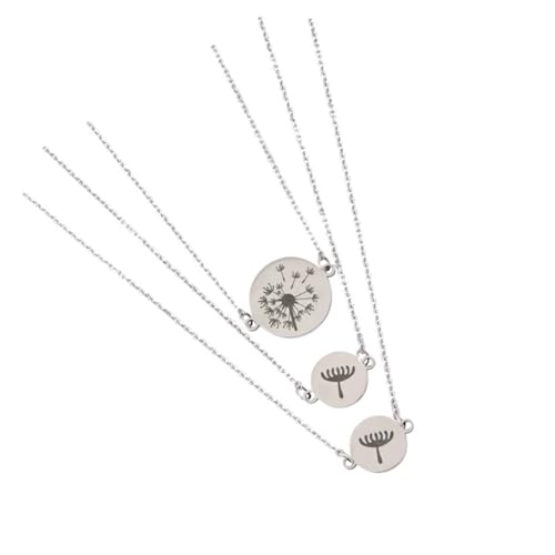BESPORTBLE 3 Stück Teiliges Dandelion Halskette Set für Frauen Stilvolle Mutter Tochter Schmuck Geeignet für Geburtstage Muttertag und Besondere Anlässe von BESPORTBLE