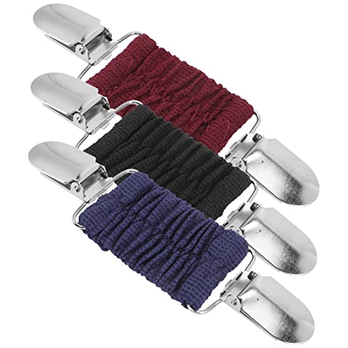 BESPORTBLE 3 Stück Teiliges Elastische Strickjacken Clips in Schwarz und Weinrot Kleid und Pullover Clips für Damen Sicherer Halt für Pullover Cardigans Schals und Kleider Rutschfest und von BESPORTBLE