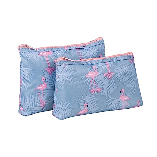 BESPORTBLE Flamingo Druck Kosmetiktasche 3 Stücke Tragbare Reise Make Up Tasche PVC Fächer für Damen für Reisen und Zuhause von BESPORTBLE