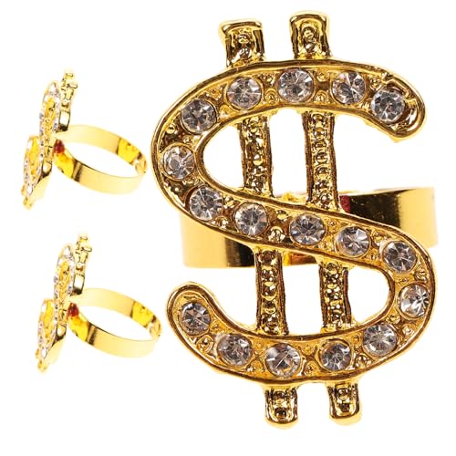 BESPORTBLE 3 Stück Teiliges Goldene Fingerringe Zierliche Mode Ringe für Partys Hochzeiten und Besondere Anlässe Geeignet für Frauen und Teenager von BESPORTBLE