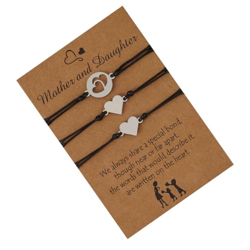 BESPORTBLE 3 Stück Teiliges Handgewebtes Armband Set mit Herz Anhänger Dekoratives Woven Bracelet für Partys Reisen und Besondere Anlässe BESPORTBLE 3 Stück Teiliges Handgewebtes Armband Set mit Herz Anhänger Dekoratives Woven Bracelet für Partys Reisen und Besondere Anlässe von BESPORTBLE