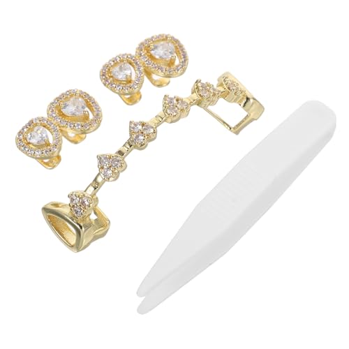 BESPORTBLE 3 Stück Teiliges Hip-hop Teeth Caps für Halloween und Cosplay Einzigartiger Goldfarbener Zahn-schmuck mit Herzförmigen Zirkonia Bequemer Sitz Langlebiges Metall Einfach zu Reinigen BESPORTBLE 3 Stück Teiliges Hip-hop Teeth Caps für Halloween und Cosplay Einzigartiger Goldfarbener Zahn-schmuck mit Herzförmigen Zirkonia Bequemer Sitz Langlebiges Metall Einfach zu Reinigen von BESPORTBLE