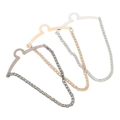 BESPORTBLE 3 Stück Teiliges Kupfer U-förmige Krawattenklammern mit Gliederkette Antirutschfest Langlebig Passend für Anzug Hochzeit Business und Formelle Anlässe von BESPORTBLE