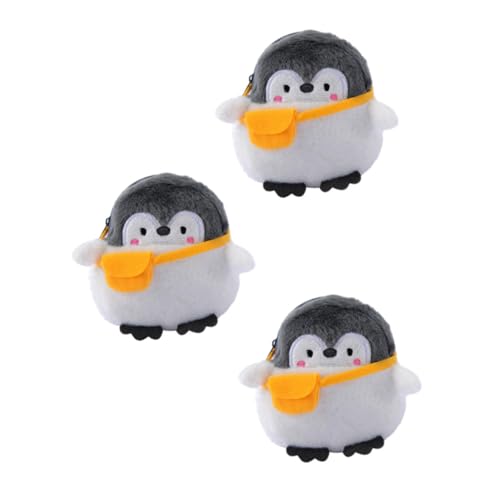 BESPORTBLE 3 Stück Teiliges Pinguin Münzgeldbörsen Langlebige Kompakte Aufbewahrungstaschen für Schlüssel Lippenstifte Karten Leichte Robuste Materialmix Geldbeutel für Alltag und von BESPORTBLE