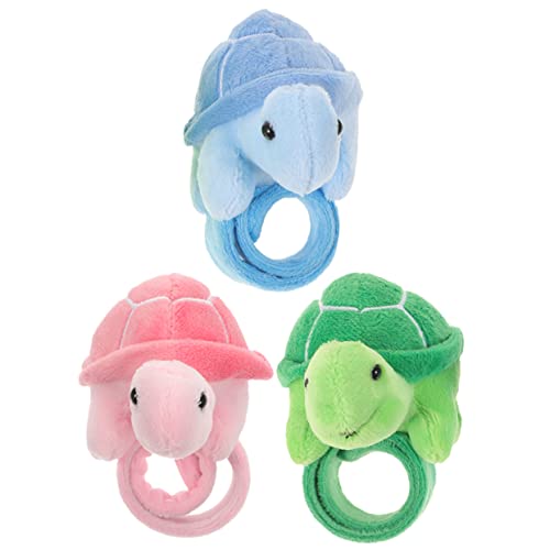BESPORTBLE 3 Stück Teiliges Plüsch Slap Armband mit Schildkrötenmotiv Weiches Stofftier Handgelenkband für Erwachsene Langlebiges und Bequemes Mitgebsel für Geburtstag und Party von BESPORTBLE