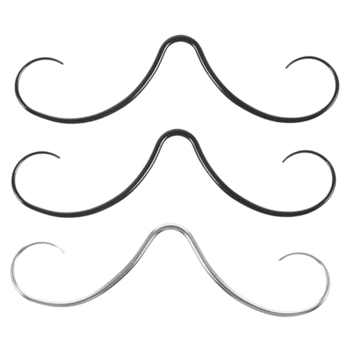 BESPORTBLE 3 Stück Teiliges Septum Piercing Kleiner Metall Nasenring mit Schnurrbart Design Stilvolles Nasenpiercing für Herren und Symmetriefördernd für Alltag und Besondere Anlässe von BESPORTBLE