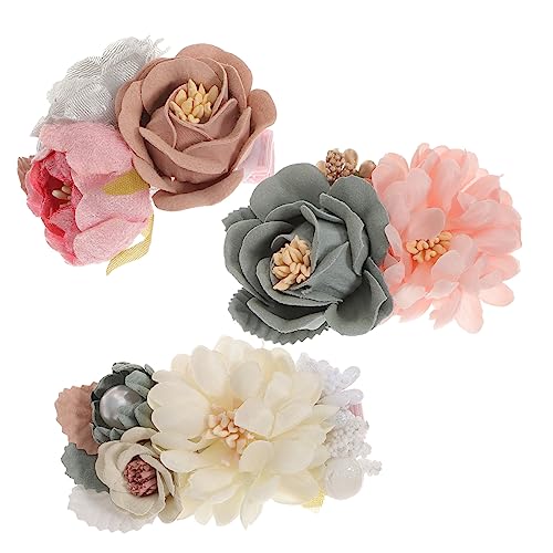 BESPORTBLE 3 Stück Teiliges Set Blumen Haarspangen für Mädchen Zarte Kunstperlen Stabile Haarklammern Süße Haarschmuck Accessoires für Kleinkinder und Junge Mädchen Geeignet für Feste und von BESPORTBLE