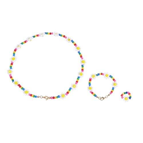 BESPORTBLE 3 Stück Teiliges Set Bunten Acrylperlen Halskette Armband Ring für Kreative Schmuckstücke für Partys Foto Requisiten von BESPORTBLE