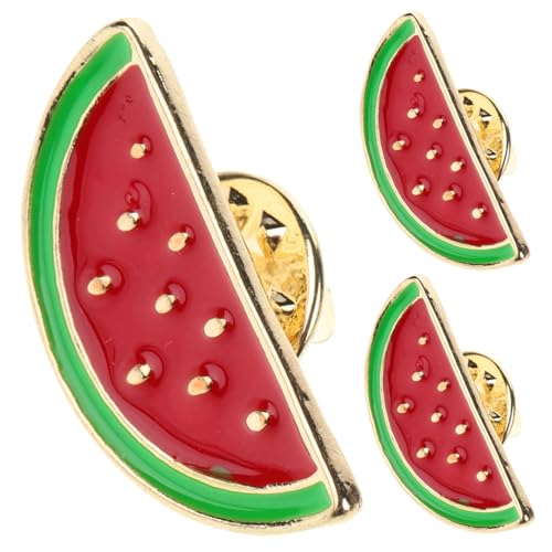 BESPORTBLE 3 Stück Teiliges Set Cartoon Wassermelonen Broschen Metall Süße Anstecknadeln für Damen Cardigans Vielseitige Broschen Clips für Pullover und Taschen Langlebige Modeaccessoires von BESPORTBLE