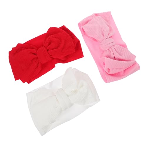 BESPORTBLE 3 Stück Teiliges mit Großen Schleifen Verstellbar Elastischer Haarschmuck für Neugeborene Farbenfrohe Kopfbedeckung für Fotoshooting und Partyoutfits von BESPORTBLE