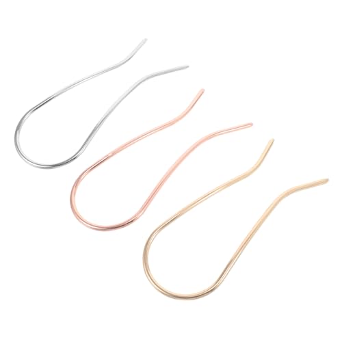 BESPORTBLE 3stücke Hochsteckfrisur Haarstäbe Aus Zinklegierung U-förmige Haarnadeln Für Dickes Haar Styling-accessoires Für French Twist Und Brautschmuck von BESPORTBLE