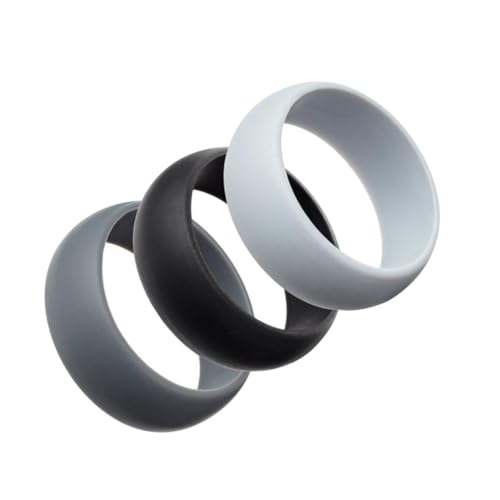 BESPORTBLE 3 Stück Unisex Silikon sportringe Neutrale Farben Flexibel Fitnessringe Sicher für Schwimmen und Training von BESPORTBLE