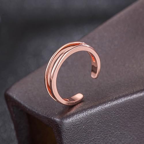 BESPORTBLE 3 Stück Verstellbare Zehenringe Damen Modische Fußringe aus Langlebigem Material Leicht und Hautfreundlich für Alltag Party und in Weiß Gold und Roségold von BESPORTBLE