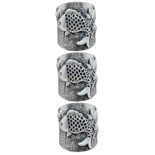 BESPORTBLE 3 Stück Verstellbarer Lotus Finger Ring für Damen Retro Chic Schmuck Offenes Design Leicht Besondere Anlässe von BESPORTBLE