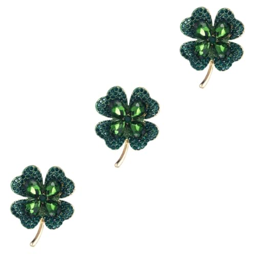 BESPORTBLE 3 Stück Vierblättriges Kleeblatt-Corsage Stifte bunt Smaragd elegant St. Patrick's Day Brosche Kleidung Dekoration Brosche Schmuck für Frauen Anstecknadel für Hüte Metall Green BESPORTBLE 3 Stück Vierblättriges Kleeblatt-Corsage Stifte bunt Smaragd elegant St. Patrick's Day Brosche Kleidung Dekoration Brosche Schmuck für Frauen Anstecknadel für Hüte Metall Green von BESPORTBLE