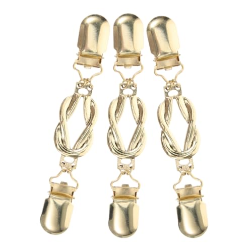 BESPORTBLE 3 Stück Vintage Cardigan Clips: Retro Schalverschluss Kragenhalter - Damen Pullover Schal Brosche - Retro Kurzarm Hemd Clips von BESPORTBLE