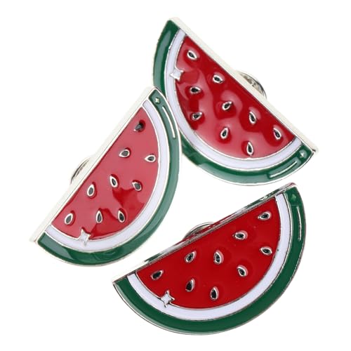 BESPORTBLE 3stücke Wassermelonen-anstecknadeln Legierung Niedliche Broschen Für Damen Für Cardigans Pullover Und Shirts Verspielte Mode-accessoires von BESPORTBLE