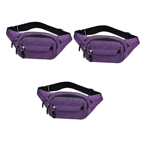 BESPORTBLE Geldbörsen 3st Sport-gürteltasche Brieftasche Umhängetasche Brusttasche Violett Damen Bote Sportzubehör von BESPORTBLE