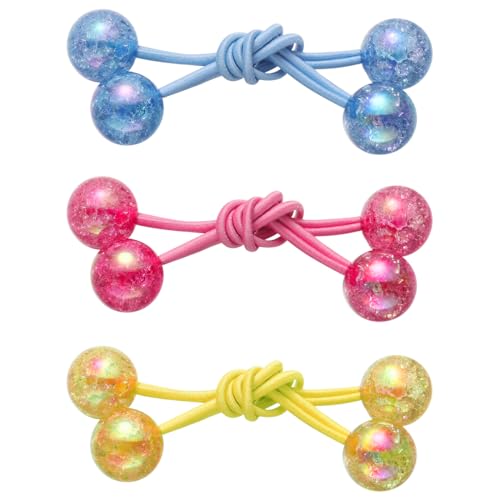 BESPORTBLE 3 paar haarringe schmetterling ball haarkreise elastische haarbänder handgemachte frauen haarspange mädchen haarschmuck (mischfarbe) von BESPORTBLE