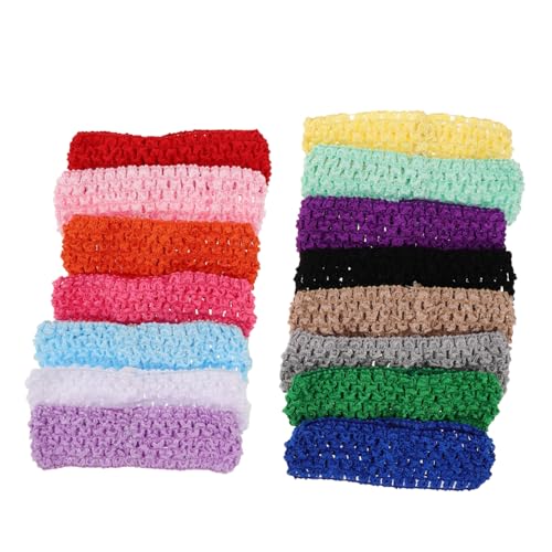 BESPORTBLE 30stücke Häkel Haar Bandanas Damen Stirnbänder Elastische Haarbänder Zubehör Für Mädchen Teens Party Kostüm Retro Haarband Schals Schmuck Accessoires von BESPORTBLE
