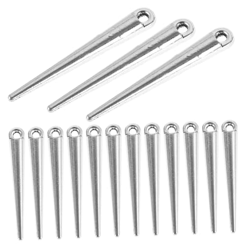 BESPORTBLE 30 Stück Teiliges Metallanhänger Cone Drop Charms für DIY Schmuckherstellung Langlebige Zinklegierung Trendiger Punk stil Spitze Kegelanhänger für Halsketten Ohrringe und Anhänger von BESPORTBLE