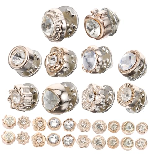 BESPORTBLE 30 Stück Teiliges Modische Broschen Vielseitige Kleidungsschmuck anstecknadeln mit Perlen und Strass Kreative Dekorative Brustnadeln für Damen für Jacken Kleider Blusen und von BESPORTBLE