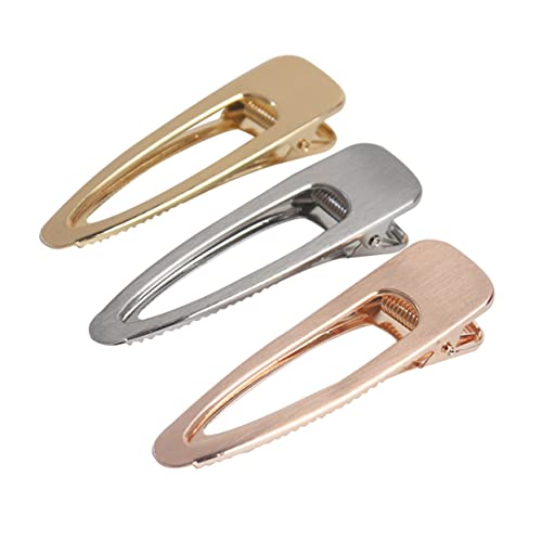 BESPORTBLE 3Stücke Legierung Haarklammern Im Geometrischen Design Entenbill Haarclips Für Damen Silber Roségold Eleganter Haarschmuck Für Besondere Anlässe von BESPORTBLE