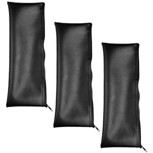 BESPORTBLE 3Stücke Mikrofonbeutel Mikrofonhüllen aus PU für Sicheren Transport Staubdicht mit Kordelzug und Reißverschluss für Musiker und Performer Mikrofon Organizer von BESPORTBLE