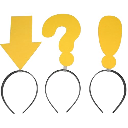 BESPORTBLE 3 Stücke Symbol Stirnbänder, Halloween Lustige Haarschmuck Party Dekoration Fragezeichen Haarreifen Foto Requisite für Feierlichkeiten, Festival und Events von BESPORTBLE
