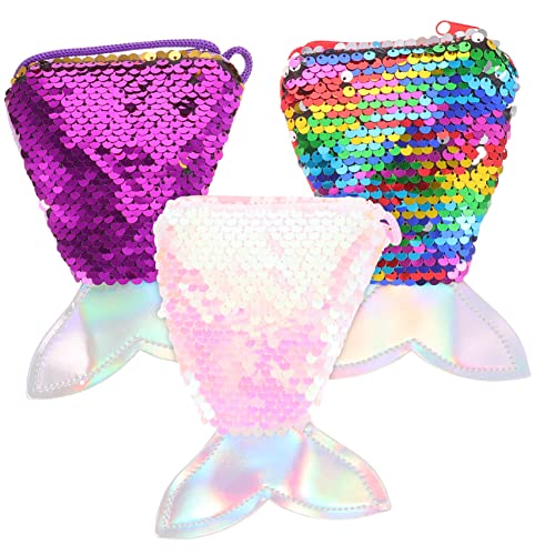 BESPORTBLE 3Stücke Teiliges Mini Umhängetaschen Für Glitzernde Meerjungfrau Geldbörse Für Freizeit Camping Strand Robustes Langlebiges Design von BESPORTBLE