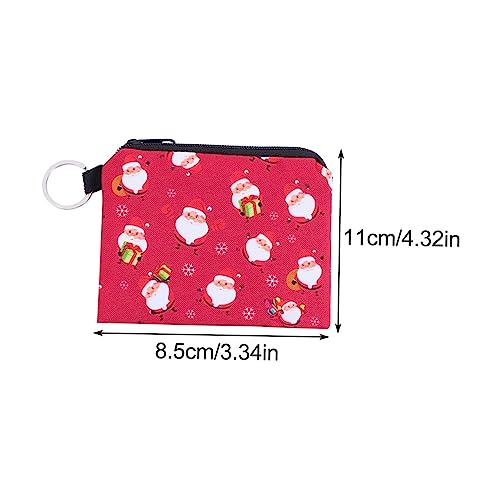 BESPORTBLE 3Stücke Weihnachts Geldbörse im Format Rechteckige Aufbewahrungstasche für Münzen Schlüssel und Kleingeld mit Festlichem Druckdesign für Weihnachtszeit von BESPORTBLE